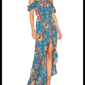 Blue floral dress